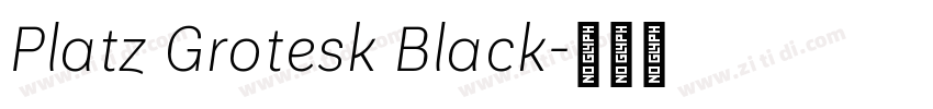 Platz Grotesk Black字体转换